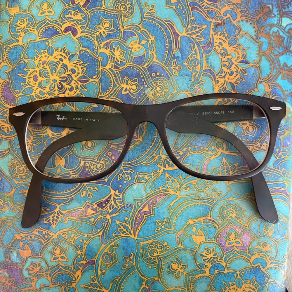 Unisex Foldable Ray Ban prescription eye glasses + case